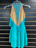 Brad Griffies Ready to Ship 1606 Dress, Jade/Seafoam with Crystals