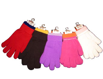 Adult Multi Color Magic Stretch Knit Gloves