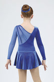 Mondor 12942 Long Sleeve Glittering Velvet Dress