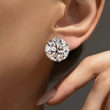 CZ Crystal Pierced Earrings, large