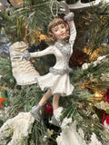 Silver Skating Girl Ornaments