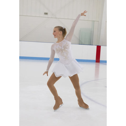 Aurora Ice AA078 Whispers of Gold Dress M & M Skatewear Aurora Ice AA078 Whispers of Gold Dress M & M Skatewear