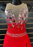 Brad Griffies Belted Dress with Crystals & Mirrors