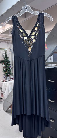 Beautiful READY TO SHIP Black Dance Dress–Adult Small