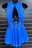 Del Arbour Ready to Ship Dress, Royal Blue with Crystals