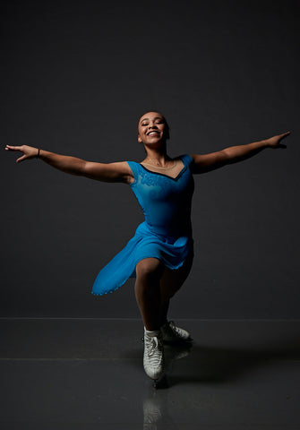 Elite Xpression Ready to Ship Mesh Teal Dreamer Dance Dress–Adult Medi – M & M Skatewear Elite Xpression Ready to Ship Mesh Teal Dreamer Dance Dress–Adult Medi – M & M Skatewear