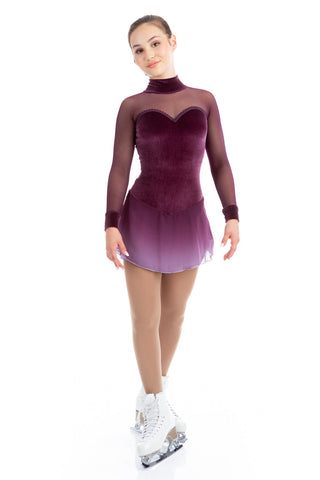 Elite Xpression Ready to Ship Classic Plum Velvet DressYouth 8-10 Elite Xpression Ready to Ship Classic Plum Velvet DressYouth 8-10
