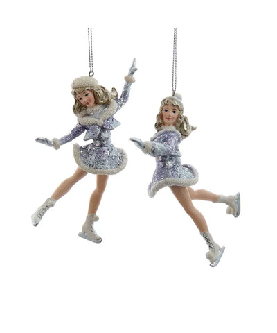 Periwinkle Skating Girl Ornaments