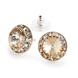 Crystal Earrings, 15mm size