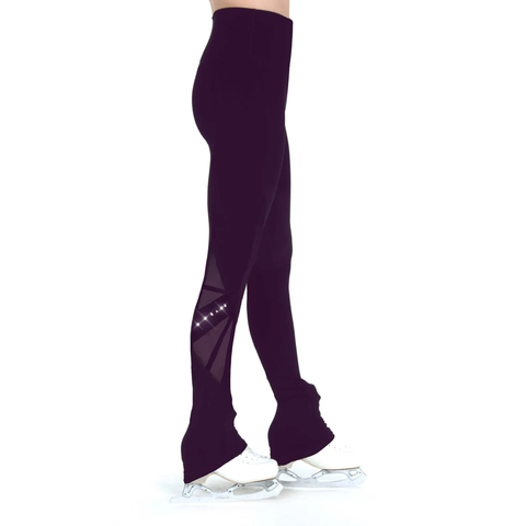 Solitaire L24005 Mesh Inset Leggings, Plain or with Crystals