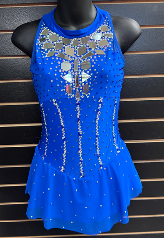 Del Arbour Ready to Ship Dress, Royal Blue with Crystals