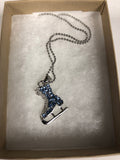 Petite Rhinestone Ice Skate Necklace