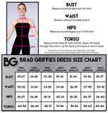 Brad Griffies Ready to Ship Belted Dress with Crystals & Mirrors