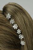Rhinestone Hair Coil Flowers