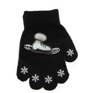 Snowflake and Skate Logo Gloves