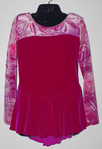Motionwear 8077 Long Sleeve Velour Dress
