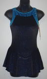 Motionwear 8114, Sleeveless Velour Dress with Contrasting Neckline