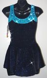 Motionwear 8114, Sleeveless Velour Dress with Contrasting Neckline
