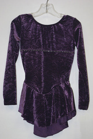 Motionwear 8149 Long Sleeve Crushed Velour Dress