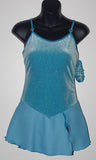 Six0 1050, Turquoise Camisole Dress with Georgette Skirt
