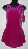 Six0 915 Fuchsia Velvet Dress